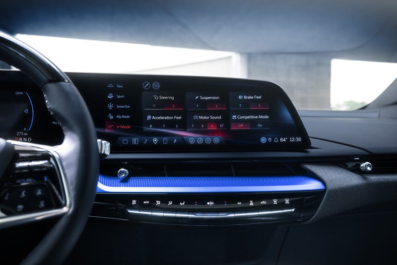 The 2026 OPTIQ-V Display Screen Displaying the V-Mode Settings | Wheeler Chevrolet Cadillac in Yuba City CA