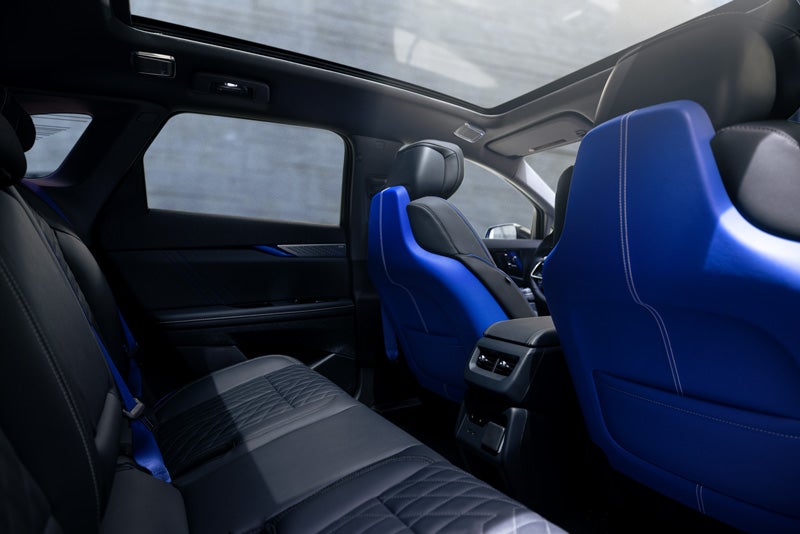 Back Seat View of the 2026 OPTIQ-V Blue Front Seats, Sun Roof, and Interior | Wheeler Chevrolet Cadillac in Yuba City CA