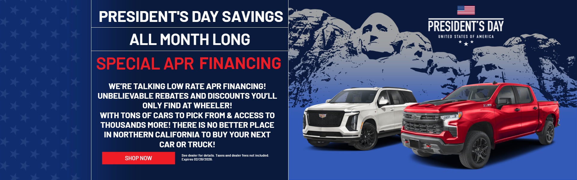 President's Day Savings All Month Long