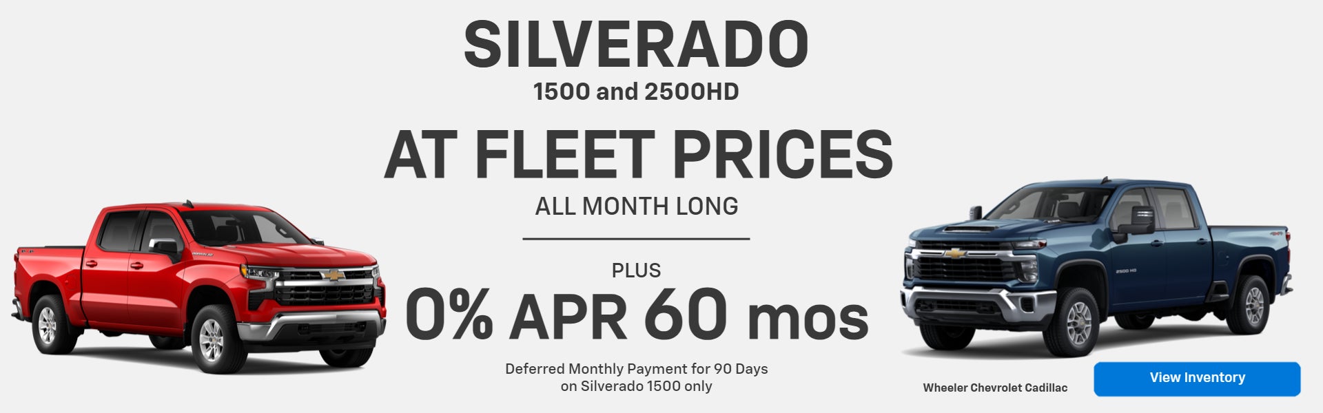 Silverados at Fleet Prices